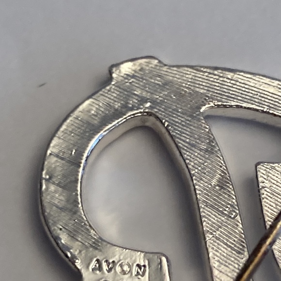 Vintage Avon Silver Plate Initial B Letter Brooch Pin - Picture 9 of 15